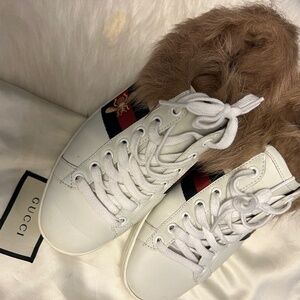 Gucci Fur Sneakers